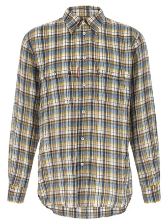 Dsquared2 Multicolor Linen Mens Blouse