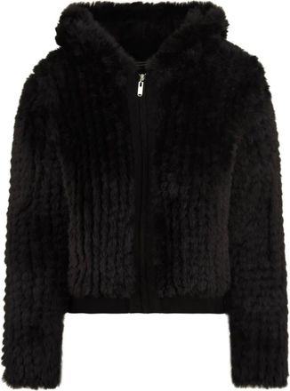 Bomboogie Faux Fur & Shearling Jackets, female, Black, Size: L Stylish Black Womens Coat
