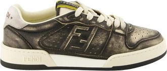 Fendi Match Sneakers - Dames - Schoenen - Grijs - Maat: 37 EU Leer