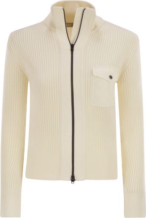 Herno Wool Ribbed Cardigan