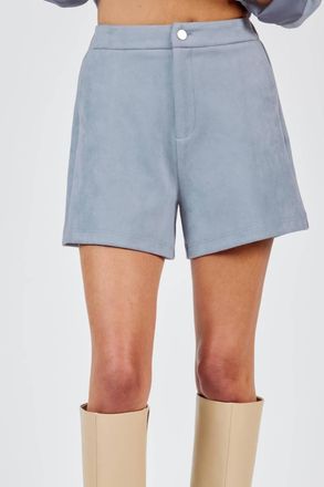Sadie & Sage Faux Suede Shorts In Blue
