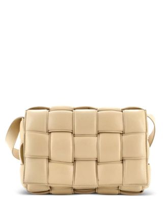 Bottega Veneta Cassette Padded Maxi Intrecciato Leather crossbody bag - Neutrals