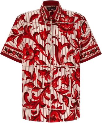 Dolce & Gabbana Red Regular Printed Shirt