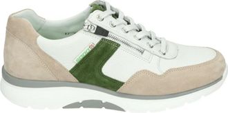 Mephisto Casual Witte Leren Sneakers - Heren - Sneakers - Wit - 46 1/2 EU - Leer - Schoenen
