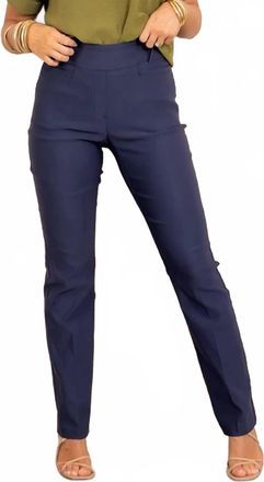 Tribal Womens Pull On Flatten It Slim Slacks Pants In Sapphire