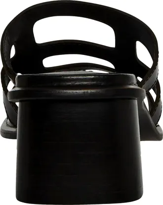 Steve Madden Princess Sandal Black Leather PRIN04S1-001 Womens