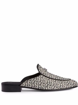 Giuseppe Zanotti Rudolph monogram print loafers - Neutrals