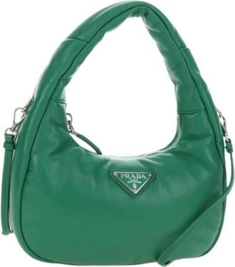 Prada Pre-owned Vintage Schoudertas - unisex - Vintage Schoudertas - Groen - ONE Size - Leer - Vintage