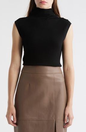 BOSS Fermesi Sleeveless Mock Neck Sweater in Black at Nordstrom Rack, Size X-Large