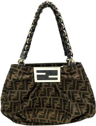 Fendi Pre-owned Shoulder Bags, female, Brown, Size: ONE SIZE Pre-owned Vintage Shoulder Bag