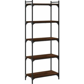vidaXL Librer&iacute;a 5 Estantes Madera Ingenier&iacute;a Roble Marr&oacute;n 60x30x154 Cm Vidaxl