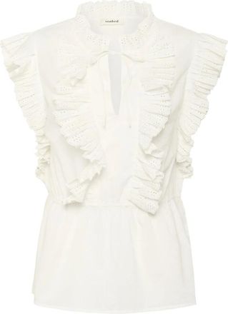 Soaked In Luxury Overhemden, Dames, Wit, XL, Witte Top met Unieke Stijl