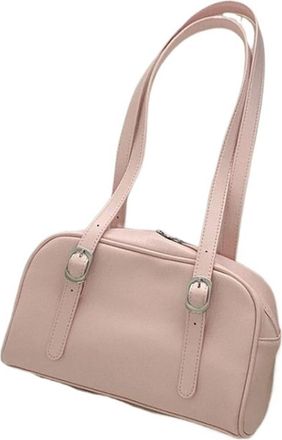 Generic Green Commuter Shoulder Bags For Women Luxury Designer Handbags Pure Color Causal Bag(Pink)