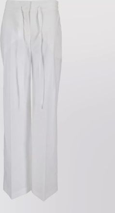 Parosh cotton wide-leg trousers