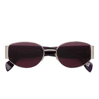 Retro Superfuture Sunglasses, unisex, Purple, Size: 54 MM X Melanzana Sunglasses