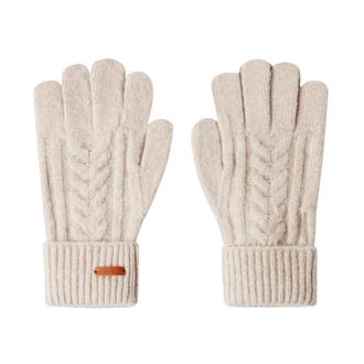 Pepe Jeans London Guantes de Punto Trenzado - Accessories - Mujer - Beige - ONE SIZE