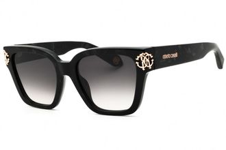 Roberto Cavalli SRC066M 0981 Black with White Temple/Smoke Gradient