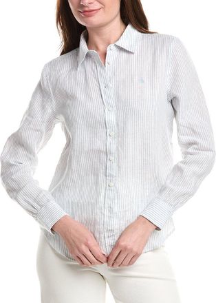Brooks Brothers Yarn Dye Stripe Linen Classic Shirt