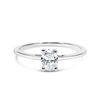 House of Brilliance 14K White Gold 1/2 Cttw Lab Grown Diamond Engagement Ring at Nordstrom, Size 5