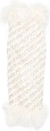 Taller Marmo Feather-trim Midi Dress