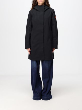 Save The Duck Knee-Length Polyester Parka with Padded Hood