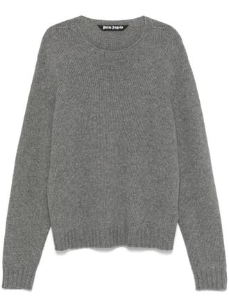 Palm Angels Grey Knitted Sweater