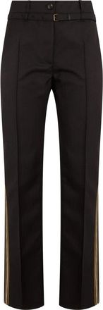 Dries Van Noten Rechte wollen broek - Dames - Straight fit broeken - Bruin - L - Wol - Broeken