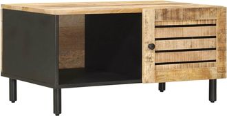 vidaXL Mesa De Caf&eacute; Natural 80 X 50 X 40 Cm Madera De Mango Maciza Vidaxl