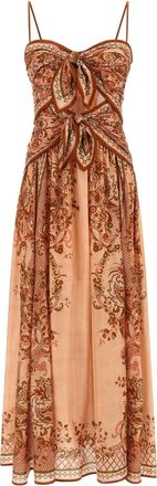 Zimmermann Silk Midi Womens Dress