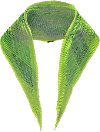 Herm&egrave;s Herm&egrave;s Plisse Sjaal in Groene Zijden
