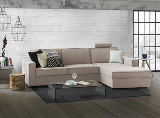Dmora Sof&aacute; Fijo Dgodea, Sof&aacute; De Esquina, 100% Made In Italy, Sof&aacute; Sal&oacute;n Con, Pen&iacute;nsula Contenedor Derecha, Con Reposabrazos Delgados, Cm 260x95h90, T&oacute;rtola 
