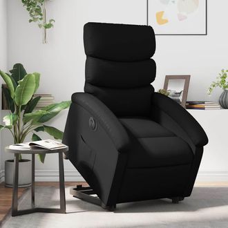 vidaXL Vidaxl - Sill&oacute;n Reclinable Y Elevable El&eacute;ctrico Cuero Sint&eacute;tico Negro