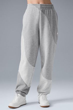 Alo | Make Waves Sweatpant in Athletic Heather Grey Tonal, Size: 3XL WOMEN/2XL MEN