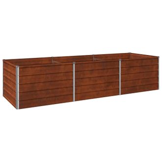 vidaXL Cama De Jard&iacute;n Elevada Oxidado 240 X 80 X 55 Cm Cart&oacute;n Vidaxl
