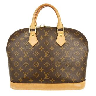 Louis Vuitton Alma Handbag Monogram Canvas Brown Canvas Handbag (Pre-Owned)