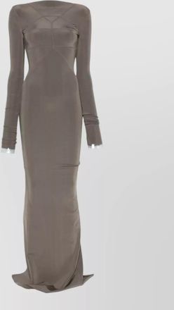 Rick Owens long dress fitted silhouette crew neck