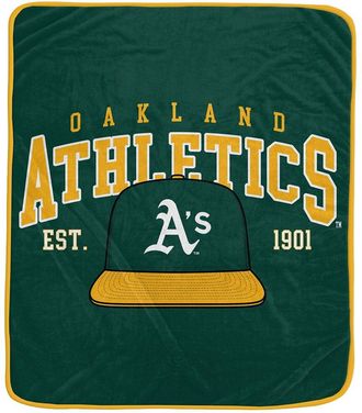 Pegasus Sports Oakland Athletics Mlb Vintage Royal Plush Throw Blanket