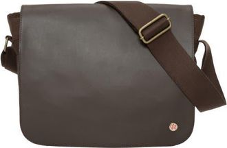 Manhattan Portage Waxed Nylon Sheridan Messenger Bag in Dark Brown at Nordstrom, Size Medium