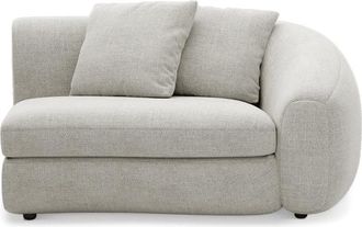 Castlery Fable Right Arm Sofa Customized, Performance Classic Twill, Medium Grey, Ultra Deep Seats, Spill Resistant, Castlery