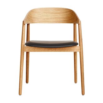 Andersen Furniture AC2 Stuhl, Eiche matt lackiert / PU-Leder schwarz