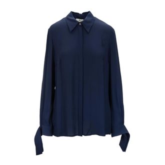Elisabetta Franchi Shirts, female, Blue, Size: XL Womens Button-Up Blouse