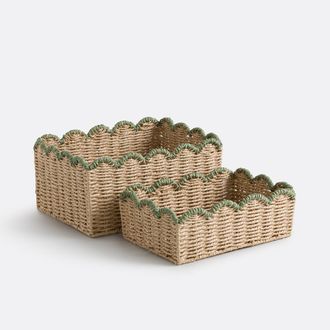La Redoute Interieurs Set van 2 manden van gevlochten papier, SUFIA