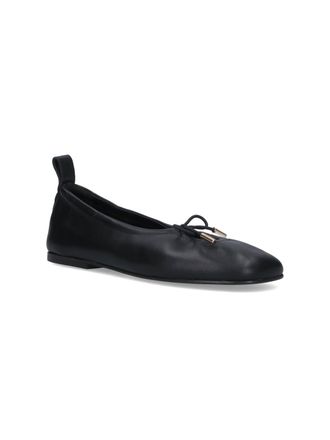 Alohas Womens Flat Shoes Black Upper: Sheep Leather