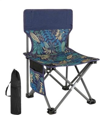 OEM Silla Plegable De Camping - Silla Plegable Para Exteriores - Asientos Para Exteriores - Construcci&oacute;n Robusta De Acero - 32x32x51cm - Azul