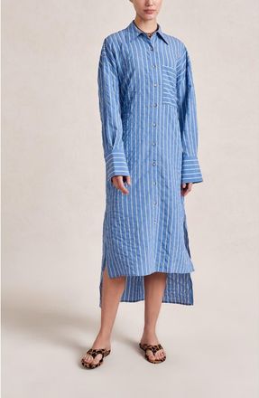 La Ligne Tangier Shirt Dress in Chambray at Nordstrom, Size X-Large