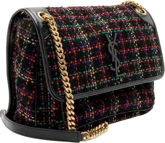 Saint Laurent Tweed Niki Medium Shoulder Bag (Authentic Pre-Loved)