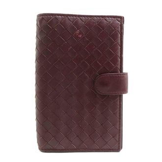 Bottega Veneta Burgundy Intrecciato Wallet (Bi-Fold) (Pre-Owned)