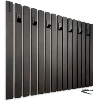 OEM Percha De Madera Lamele De 80 Cm, Negra