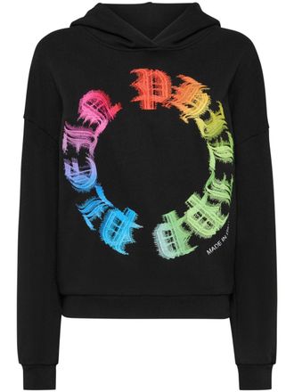 Philipp Plein logo-print hoodie - Black