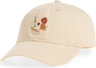 Frasier Sterling Dog Dinner Cotton Canvas Baseball Cap in Tan at Nordstrom